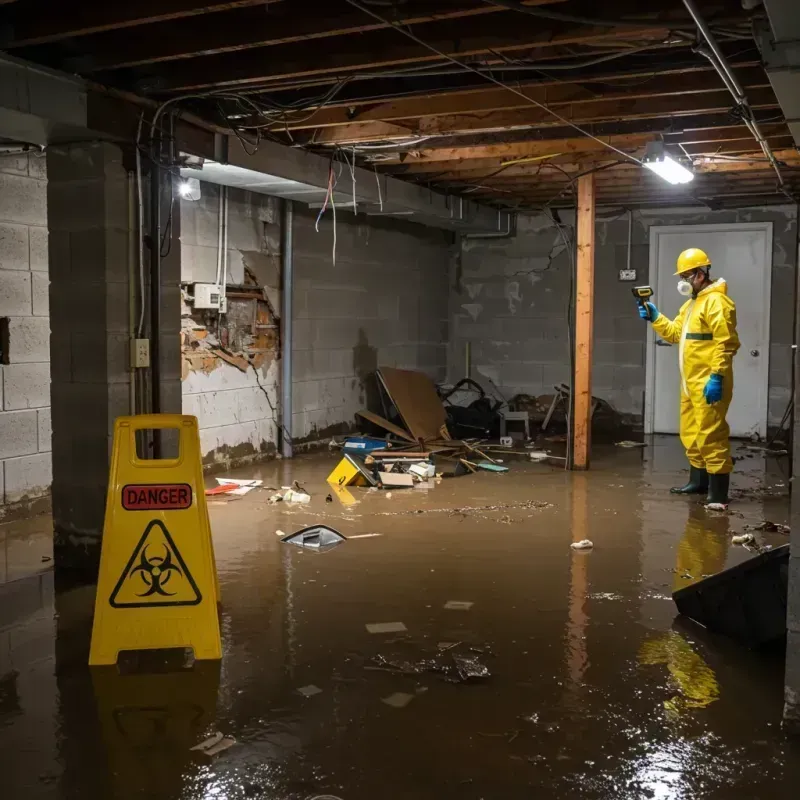 Flooded Basement Electrical Hazard in The Dalles, OR Property